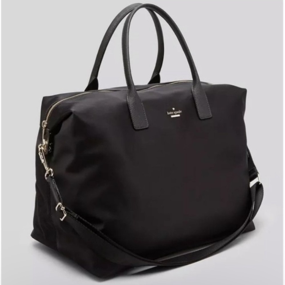 Kate Spade Black Nylon Weekender Bag